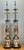 This exquisite pair of vintage Italian table lamps showcases the rare and delicate art of verre églomisé, featuring...