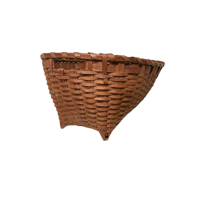 Oversize Antique Splint Basket For Sale In New York - Image 6 of 8