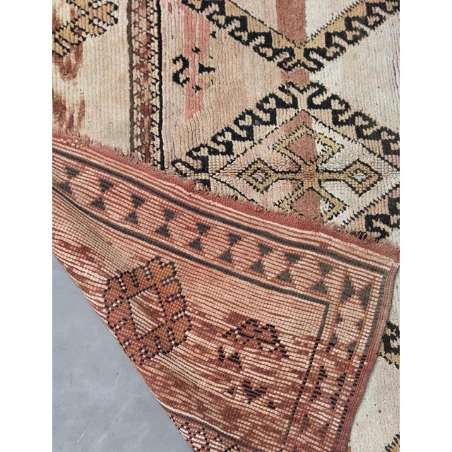 1980s Earthy Tone Moroccan Rug - 6.9 X 5.4 Ft For Sale - Image 5 of 8