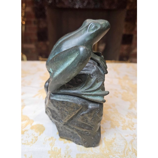 Abstract 1970s Frog on Rock For Sale - Image 3 of 9