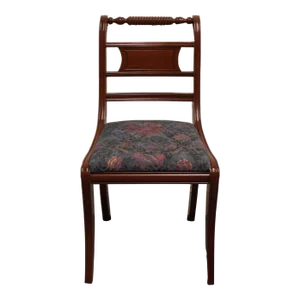 Willett Furniture Solid Mahogany Federal Duncan Phyfe Style Dining Side Chair
