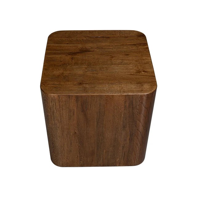 2020s Reclaimed Oak Wooden Cube Table For Sale - Image 5 of 11