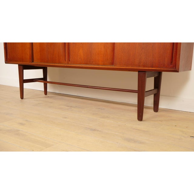 Vintage Danish Highboard in Teak by Arne Vodder for HP Hansen For Sale - Image 14 of 15