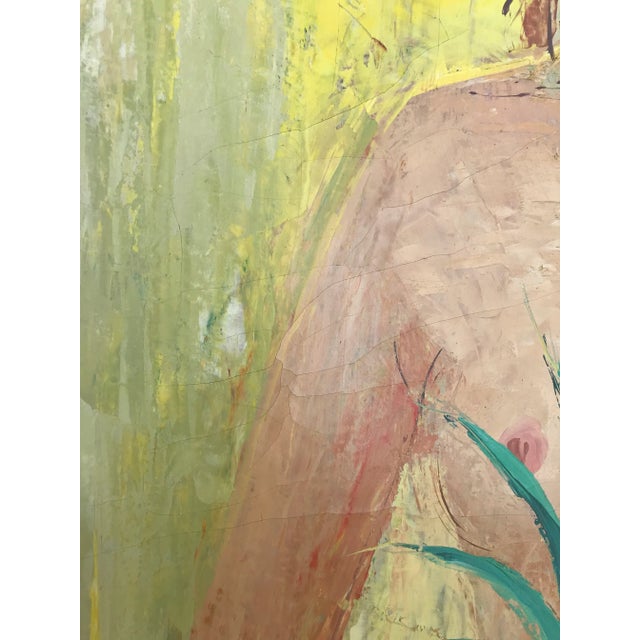 Mid 20th Century Abstract Figurative Female Nude Holding a Pineapple Painting, Framed For Sale - Image 4 of 12