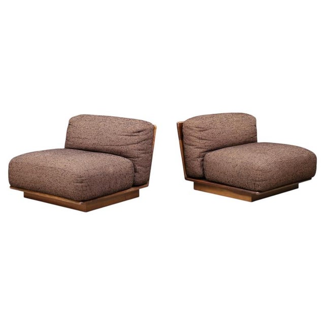 Pianura Lounge Chairs in Walnut by Mario Bellini for Cassina, Italy, 1971, Set of 2 For Sale - Image 17 of 17