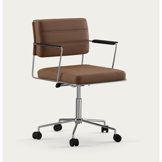 Henrik tengler time chair frame: chrome, upholstery: umber for one collection the time chair, designed by henrik tengler...