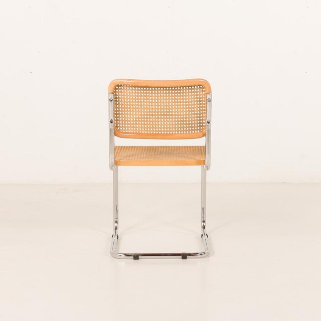 Silver Vintage Italian Cesca Chair from Marcel Breuer, 1980s For Sale - Image 8 of 16