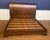 Wood Mahogany King Size Sleigh Bed With Low Footboard by Leighton Hall - Showroom Sample For Sale - Image 7 of 10