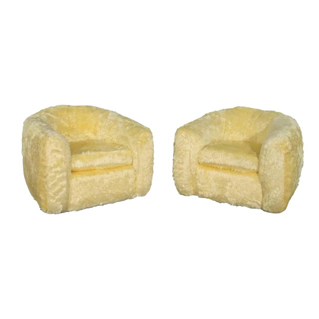 Wild Mid-Century Club Chairs - A Pair For Sale