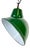 Industrial Green Enamel Factory Pendant Lamp, 1960s For Sale