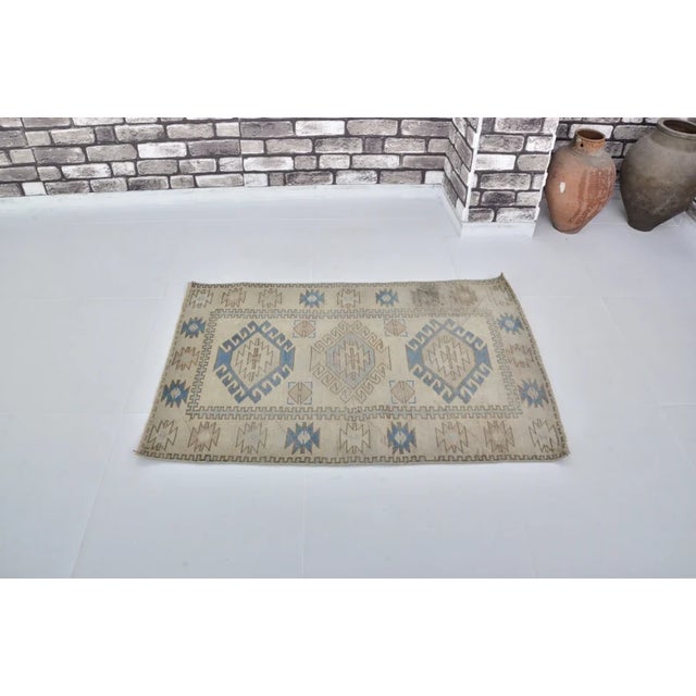 1950s 1950s Small Hoe Decor Oushak Carpet For Sale - Image 5 of 11