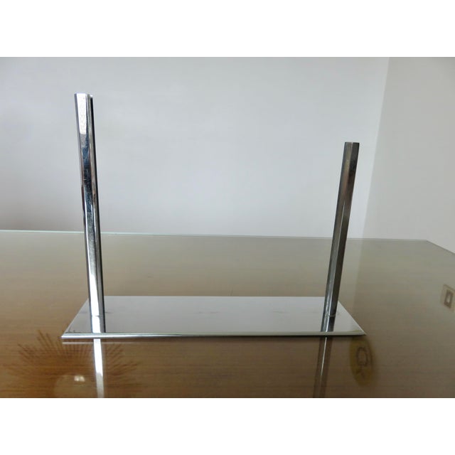 Art Deco Photo Frame in Chromed Brass and Beveled Glass, France, 1930s For Sale - Image 9 of 12