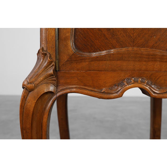 Louis XV Nightstands with Marble Tops, France, 1900s, Set of 2 For Sale - Image 4 of 14