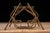 Antique Brass and Wood Folding Four-Passenger Lawn Glider Swing Salesman Sample For Sale - Image 4 of 13
