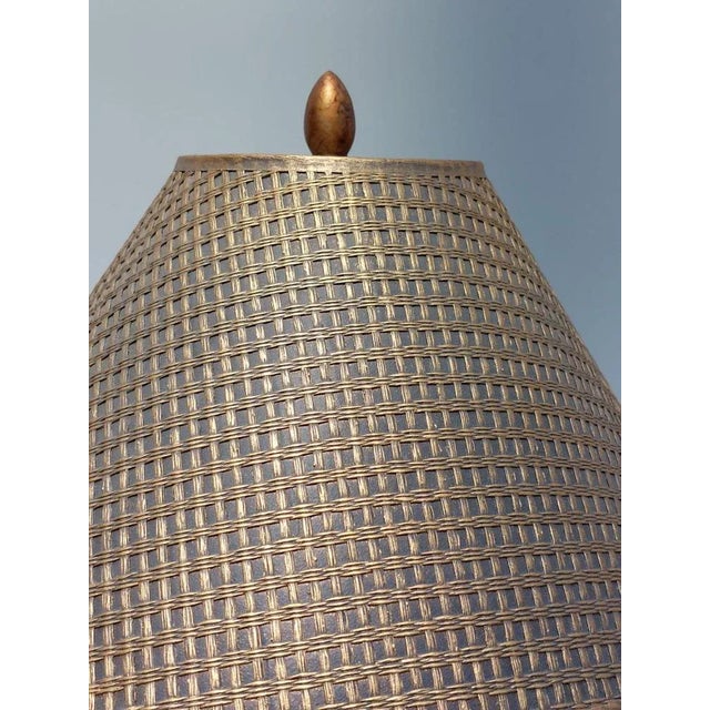 Brown Vintage Stone and Brass Table Lamp by Fine Art Lamps, Hialeah, USA For Sale - Image 8 of 11