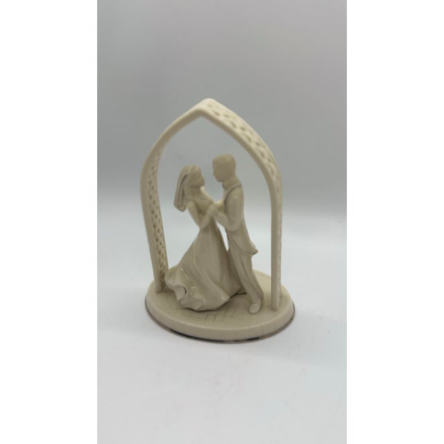 Traditional Lenox Wedding Promises Forever Yours Bride & Groom Cake Topper For Sale - Image 3 of 9