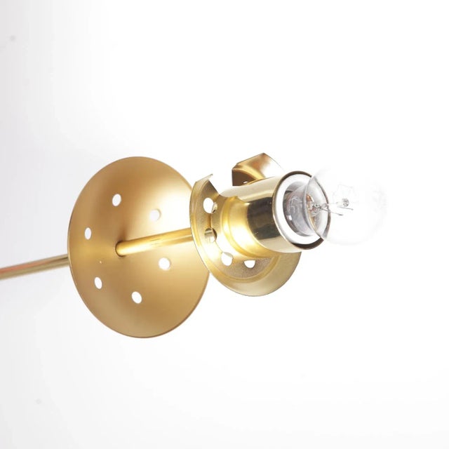 Mid-Century Modern Brass and Gold Glass Pendant from Kamenicky Senov, Former Czechoslovakia, 1970s For Sale - Image 4 of 8