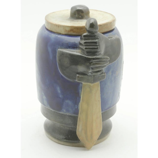 Belgian Art Pottery Jar with Lid by Roger Guerin Bouffioulx, 1927 For Sale - Image 6 of 11