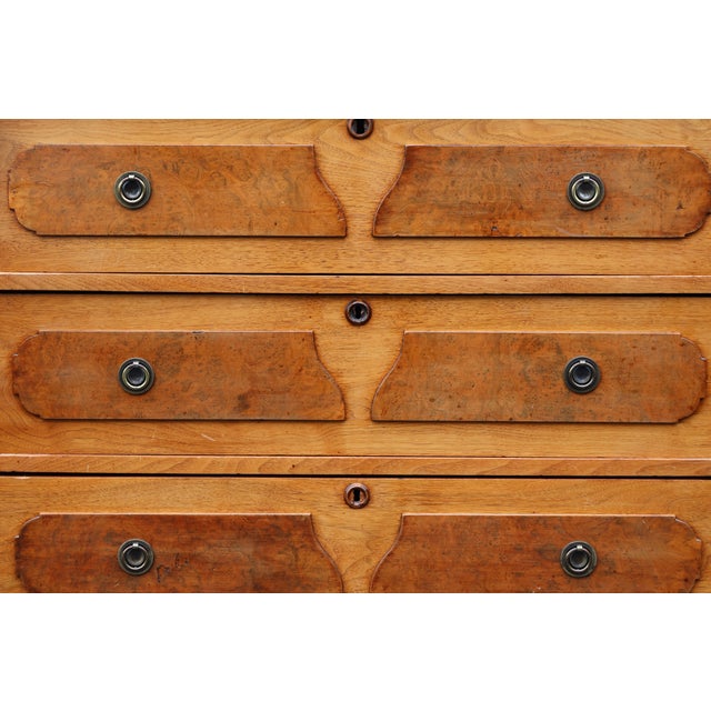Late 19th-Century Victorian Burl-Wood, Oak & Marble Washstand Chest, C. 1890 For Sale - Image 11 of 18