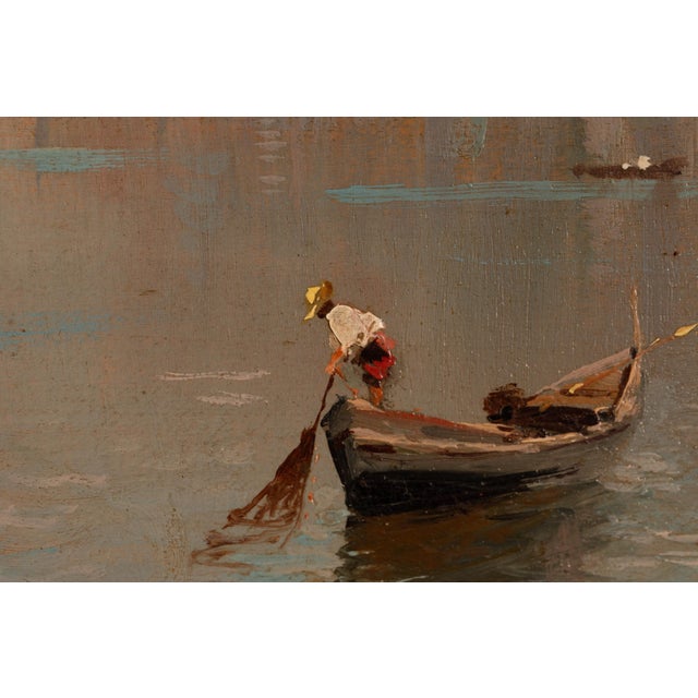 Oscar Ricciardi, View of Sorrento, 1890s, Oil on Panel For Sale - Image 3 of 15