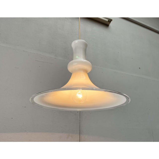 Vintage Danish Etude Glass Pendant Lamp by Michael Bang for Royal Copenhagen, Holmegaard, 1970s For Sale - Image 3 of 18