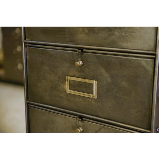 Gray Ronéo 5-Door Filing Cabinet from Roneo, 1950s For Sale - Image 8 of 10