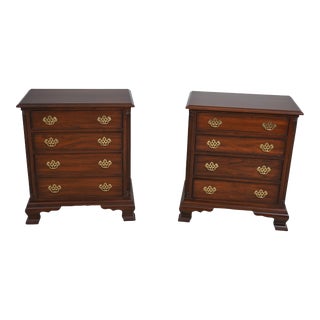 Pair Henkel Harris Walnut No. 116 Drawer Nightstands For Sale
