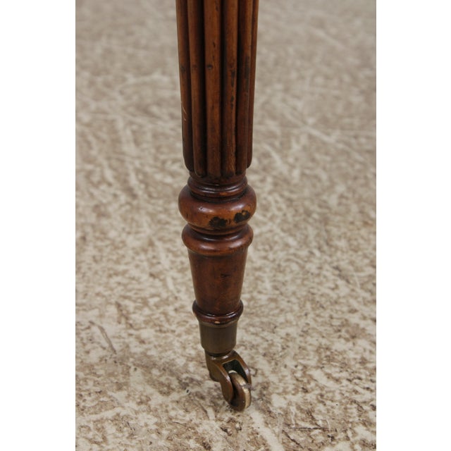 Jonathan Charles Sheraton Leather Top Mahogany Desk For Sale - Image 14 of 16