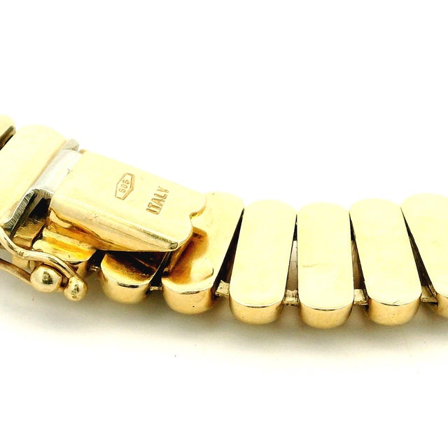 Vintage Italian 14k Gold Tubogas Collar Necklace, Circa 1975 For Sale - Image 11 of 13