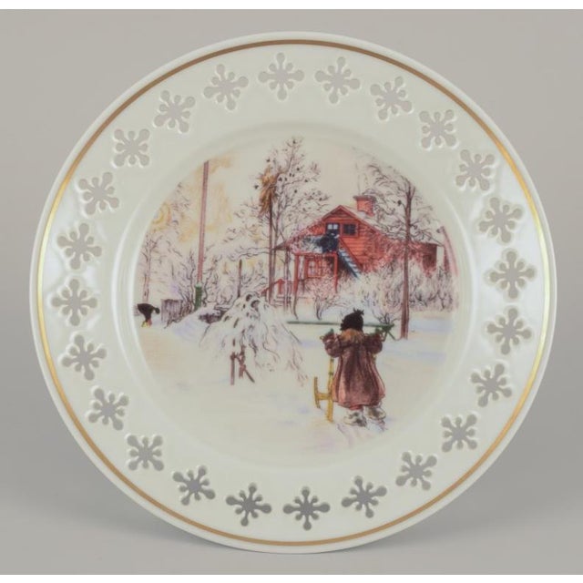 Porcelain Plates with Motifs with Carl Larssons Paintings from Bing & Grøndahl, 1960s, Set of 6 For Sale - Image 6 of 10