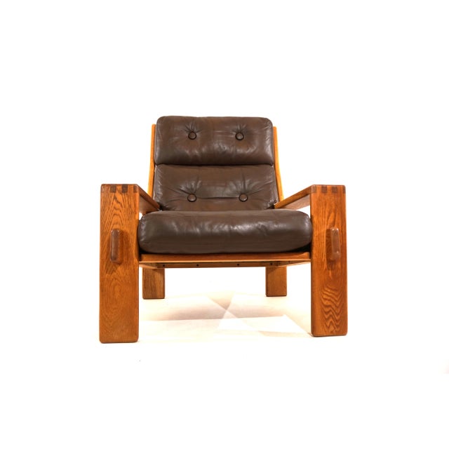 Mid-Century Modern Asko Bonanza Brown High-Back Leather Armchair by Esko Pajamies, 1960s For Sale - Image 3 of 18