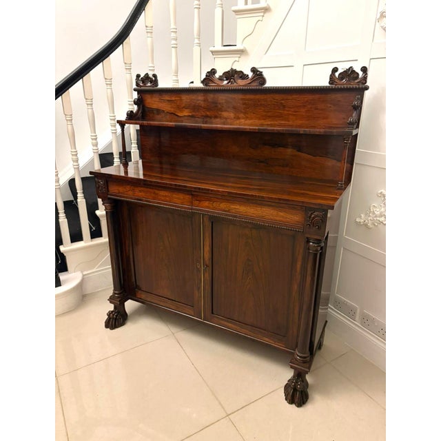 A fine quality antique Regency mahogany chiffonier / sideboard of superb craftsmanship and elegant proportion crafted from...