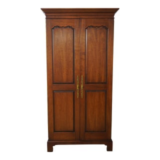 Wright Table Co Cherry Raised Panel Door Linen Cabinet For Sale