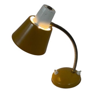 Desk Lamp with Gooseneck in Yellow and White from Hala Zeist For Sale
