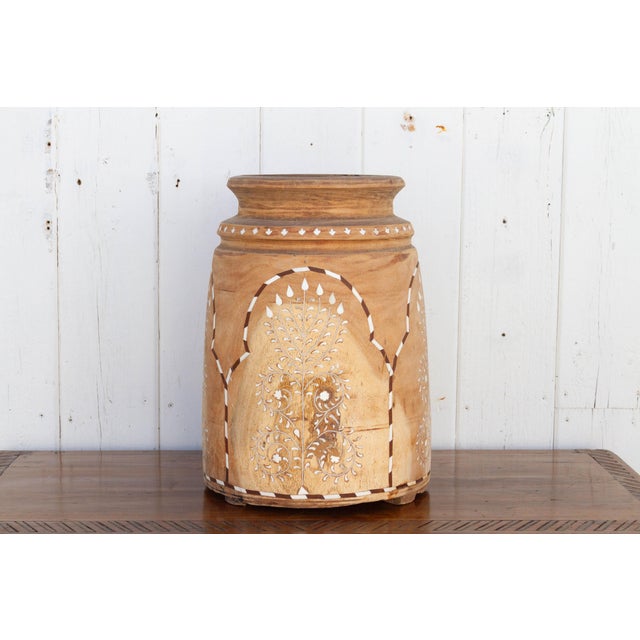 Tall Antique Indian Inlaid Ghee Pot For Sale - Image 4 of 7