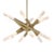 Revelation Modern Brass and Quartz Led Scepter Pendant For Sale