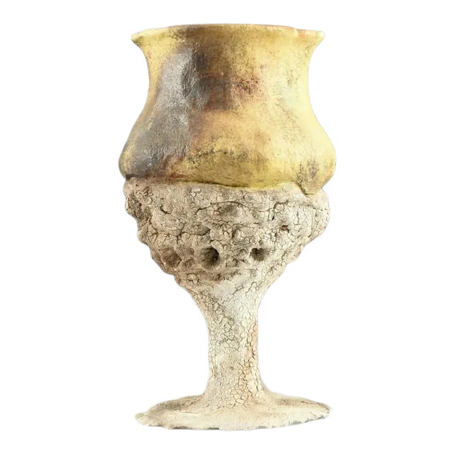 Dennis W. Smith Glazed Ceramic Chalice For Sale