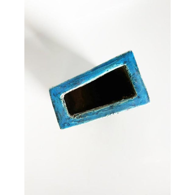 Blue Vintage Blue Ceramic Vase, 1960 For Sale - Image 8 of 13