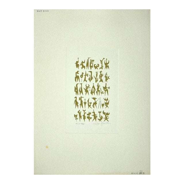 Leo Guida, Idols, Etching on Paper, 1986 For Sale