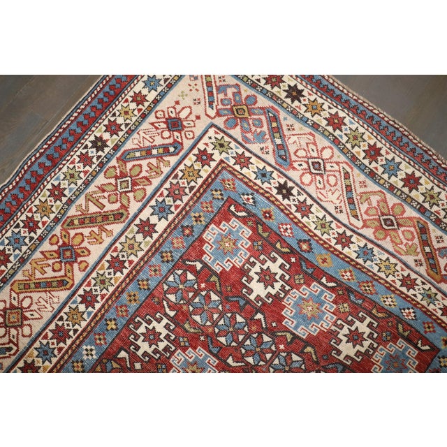a late 19th century intermediate size caucasian chi chi pattern rug Details rug no. j4028 size 4' 10" x 8' 9" (147 x 267 cm)