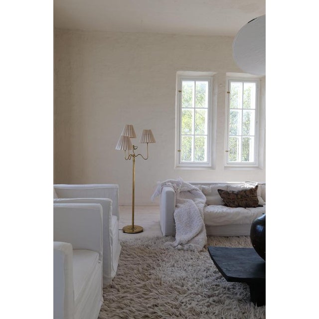 Swedish Grace Floor Lamp in Brass, Sweden, 1940s For Sale - Image 3 of 14