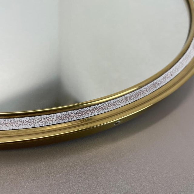 Original Modern Brass Table Mirror from United Werkstätten Munich, Germany, 1950s For Sale - Image 11 of 18
