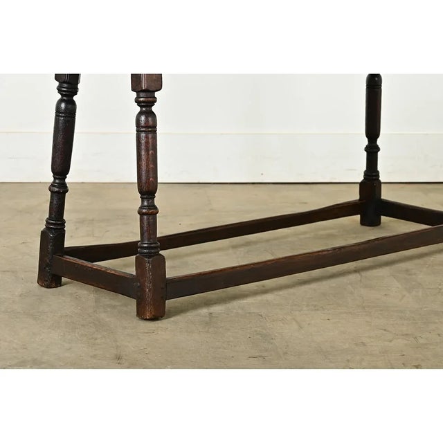 Wood English 18th Century Oak Joint Stool/Bench For Sale - Image 7 of 12