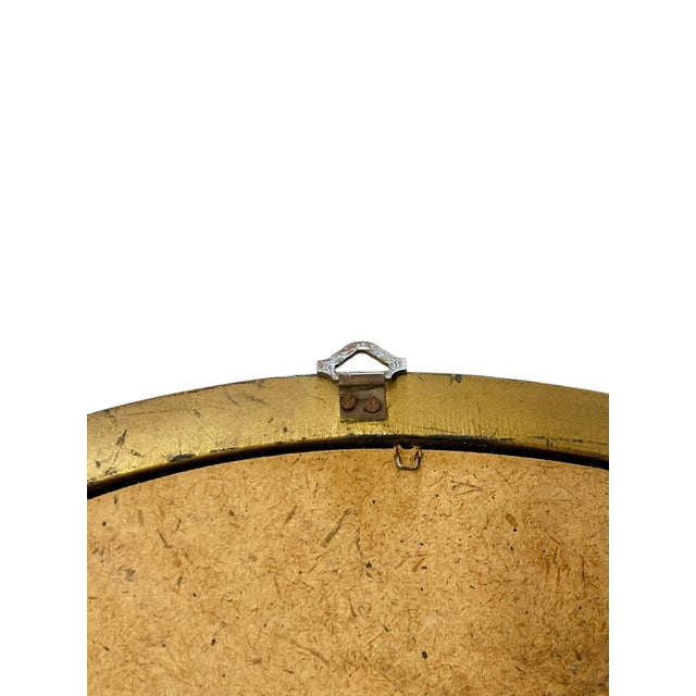 Vintage Italian Gold Resin Circular Mirror For Sale - Image 11 of 16