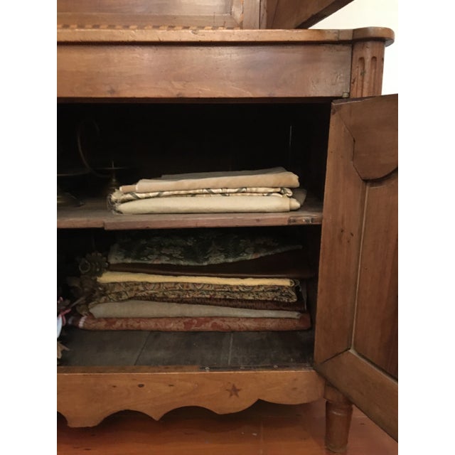 Wood Late 18th Century Louis XVI Fruitwood Buffet Deux Corps For Sale - Image 7 of 13