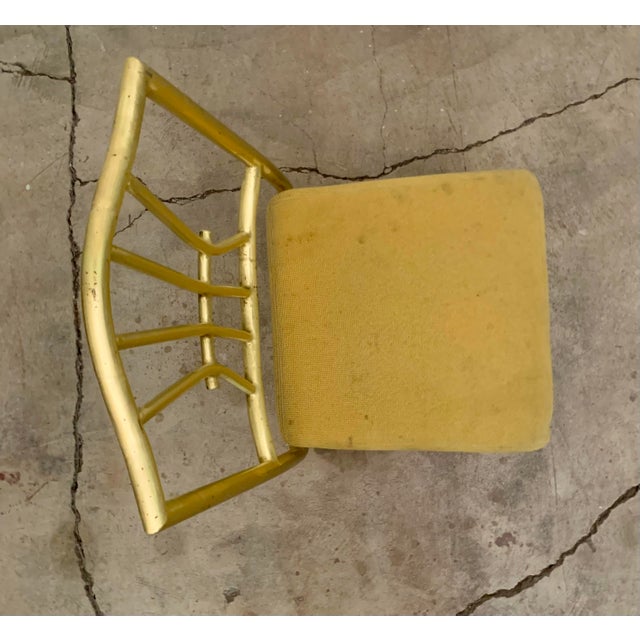 Metal A Pair of Late 20th Century Faux Bamboo Gold Banquet Dining Chairs by Shelby Williams For Sale - Image 7 of 17