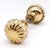 Pair of Vintage 2.25 In. Polished Brass Fluted Door Knobs For Sale - Image 4 of 6