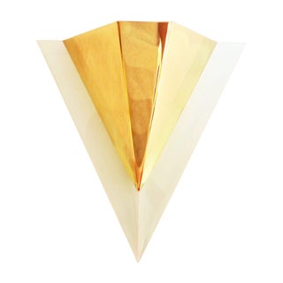 Brass And Lucite Wall Sconce For Sale