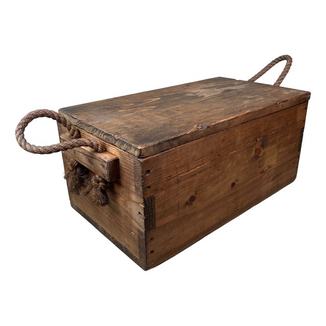 Japanese Wooden Transport Crate, 1920s For Sale