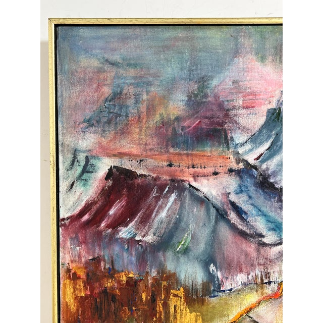 Mid-Century Modern C. 1980s Neo-Impressionist Grand Canyon Painting by Anne Caputo Reppucci For Sale - Image 3 of 9